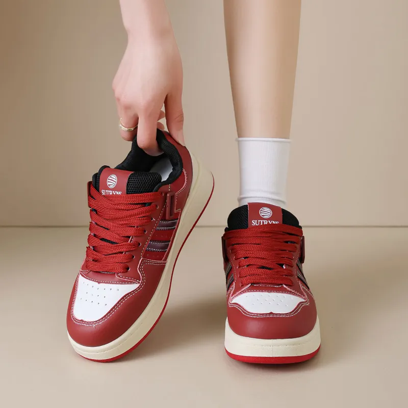Medd Anti Slip Wear Resistant Lightweight Breathable Low Top Skateboard Shoes Unisex-11