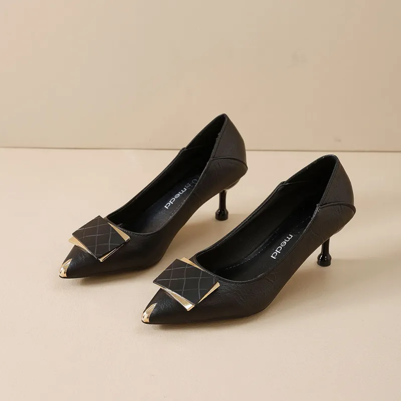 Medd Chunky Heel High Heels Women's-3