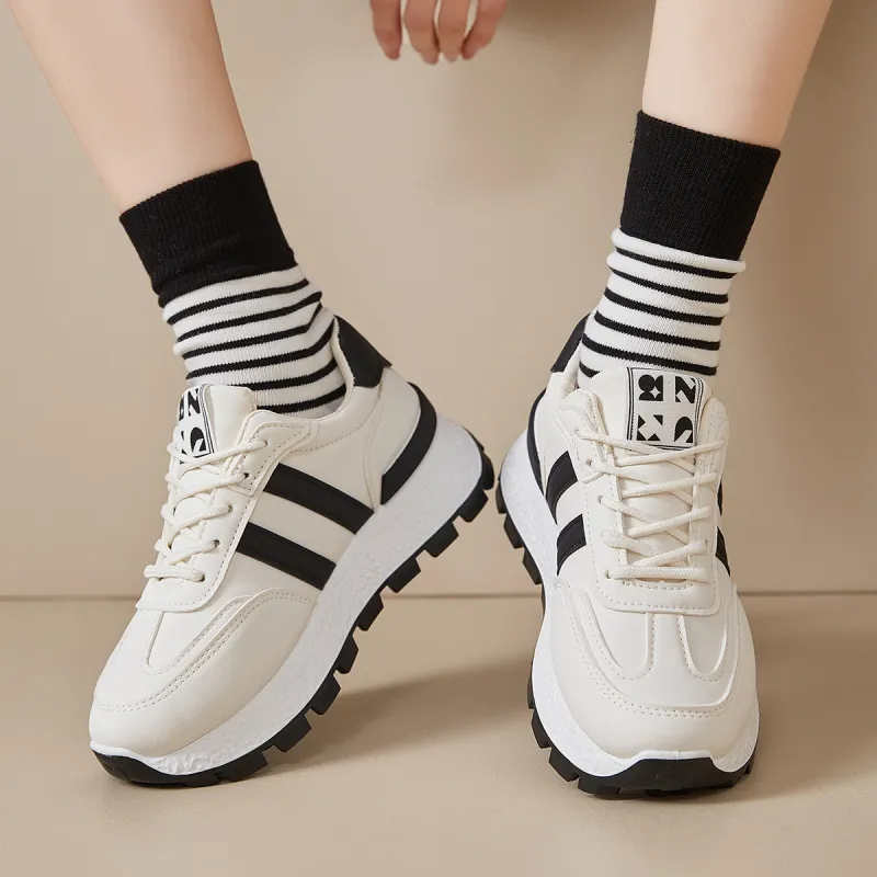 Medd German Army Trainers Thermal Height Increase Low Top Casual Shoes Unisex-5