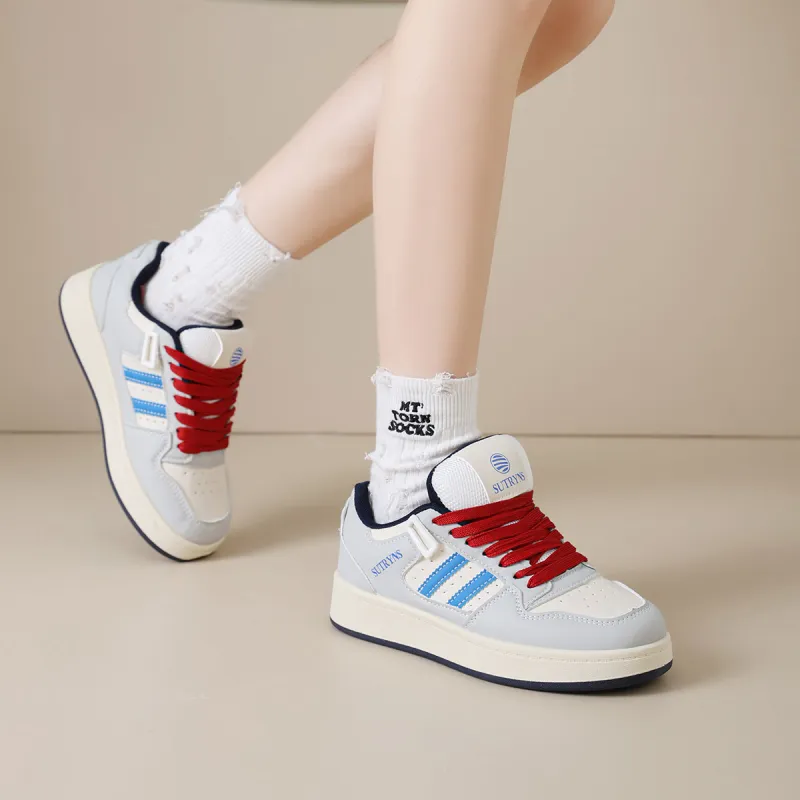Medd Anti Slip Wear Resistant Lightweight Breathable Low Top Skateboard Shoes Unisex-4