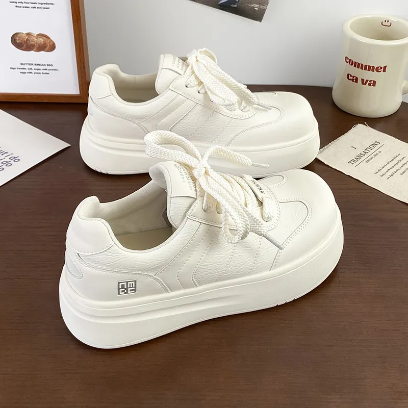 Medd Low Top Skateboard Shoes Women's Beige, Ecru, White Shades-9