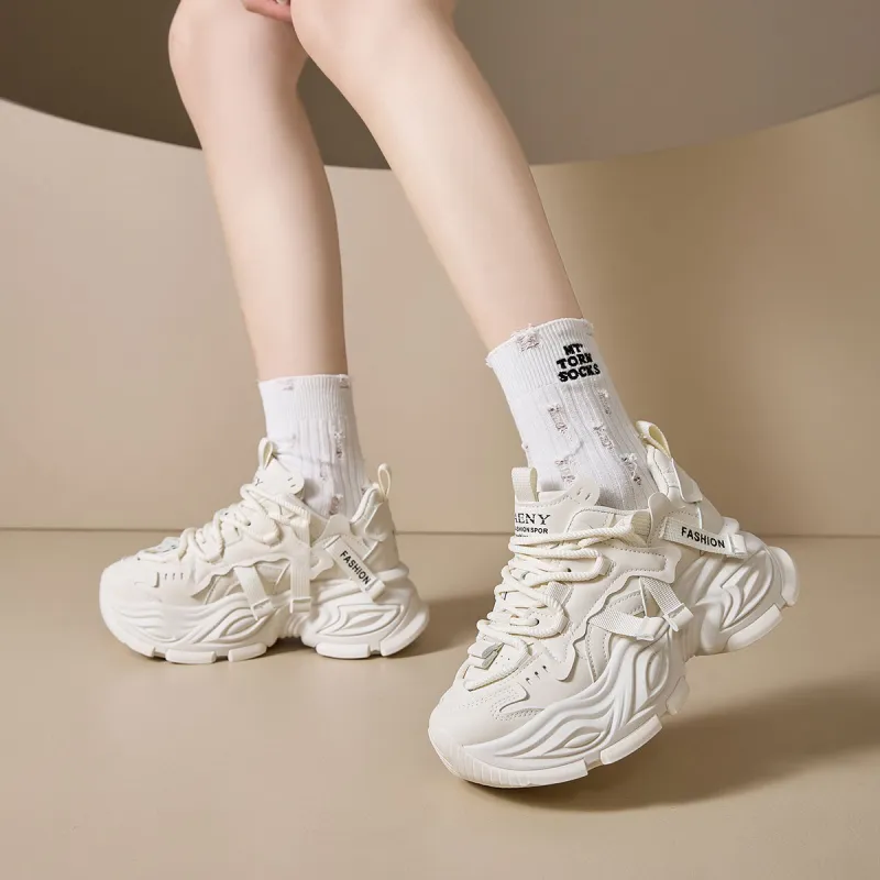 Medd Anti Slip And Wear Resistant Balance Low Top Chunky Sneakers Women's-4