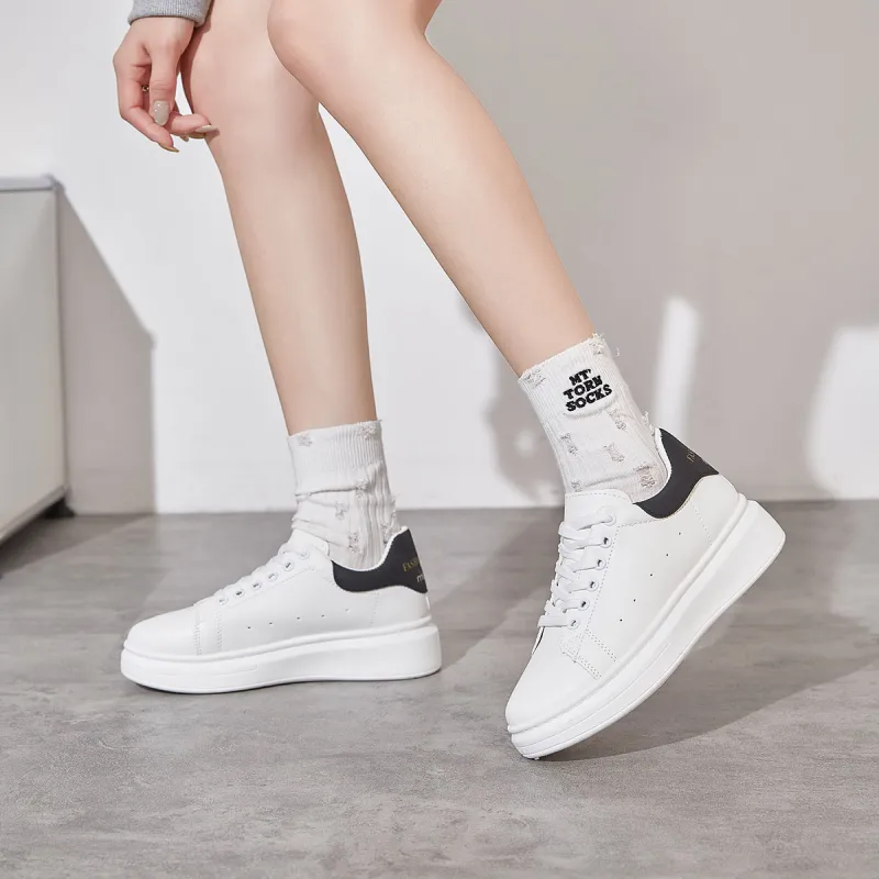 Medd Height Increasing Anti Slip And Wear Resistant Low Top Skateboard Shoes Women's-8