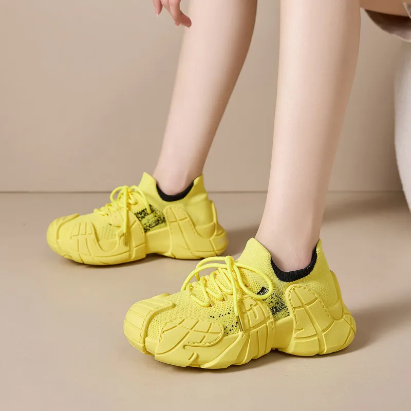 Medd Height Increasing Balance Impact Resistant Support Abrasion Resistant Lightweight Low Top Casual Shoes Women's-8