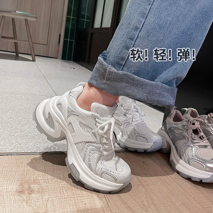 Medd Cushioning, Breathable, Lightweight Low Top Classic Chunky Sneakers Women's-3