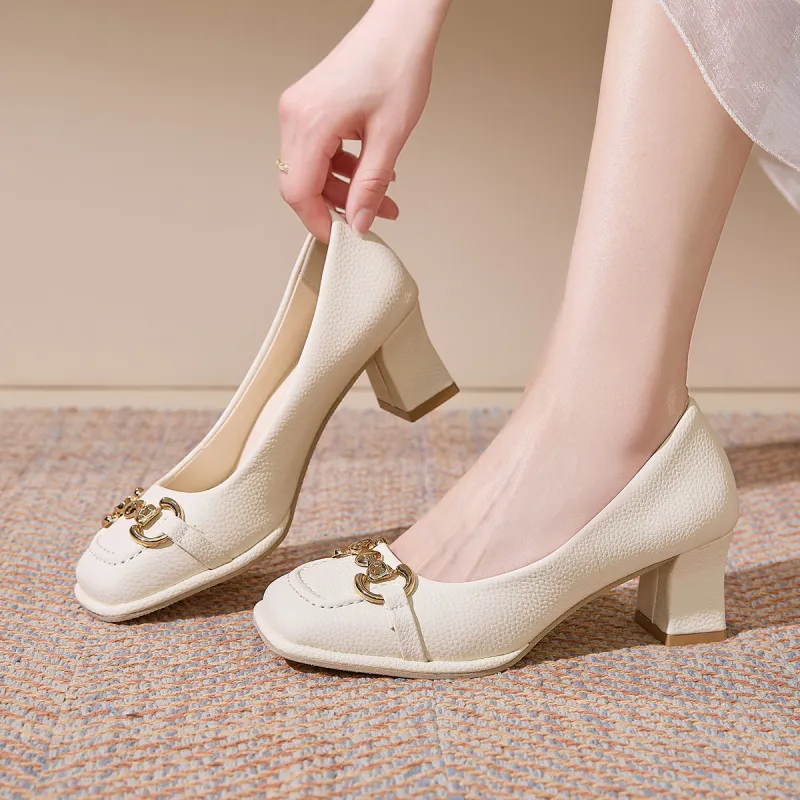 Medd Chunky Heel High Heels Women's-5
