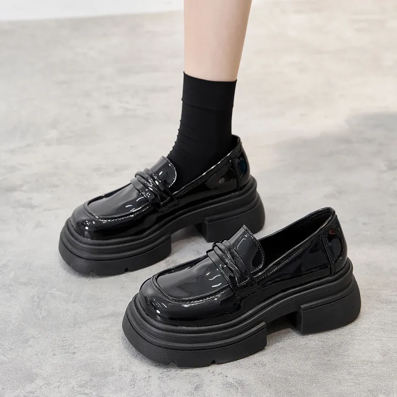 Medd Loafers Ballet Flats High Heel Women's-26