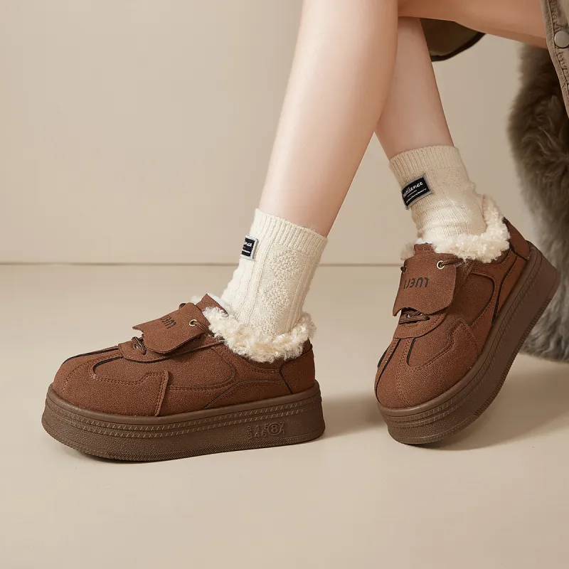 Medd Insulated Shoe Height Increasing Warmth Low-Top Casual Shoes Women's-11