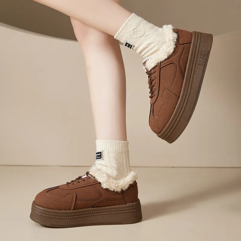 Medd Insulated Shoe Height Increasing Warmth Low-Top Casual Shoes Women's-9