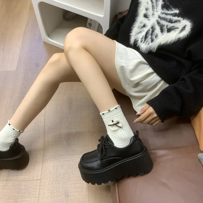 Medd Casual Single Shoes 7 Cm Women's Black-7