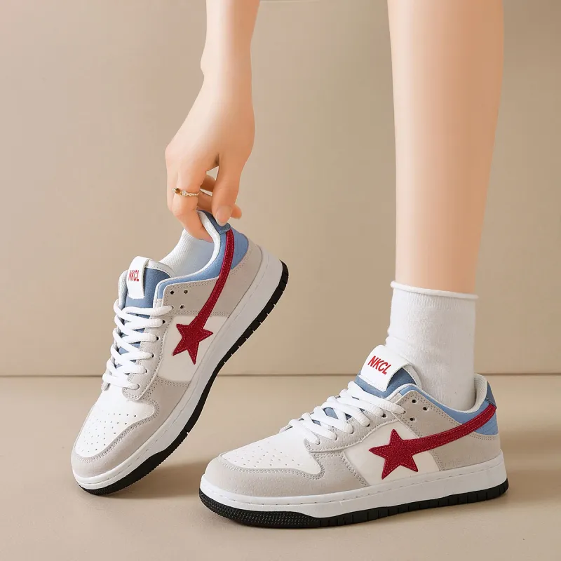 Medd Anti Slip Wear Resistant Low Top Skateboard Shoes Unisex-4