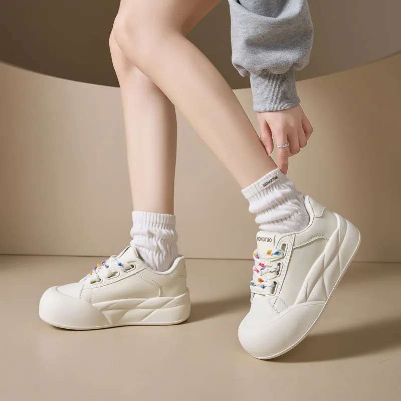 Medd Anti Slip And Wear Resistant Lightweight Low Top Skateboard Shoes Women's-3