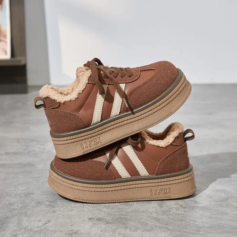 Medd Warm Lightweight Height Increasing Low-Top Skateboard Shoes Women's-15