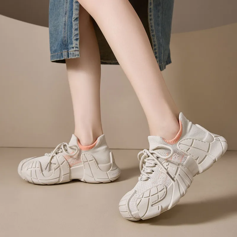 Medd Height Increasing Balance Impact Resistant Support Abrasion Resistant Lightweight Low Top Casual Shoes Women's-3