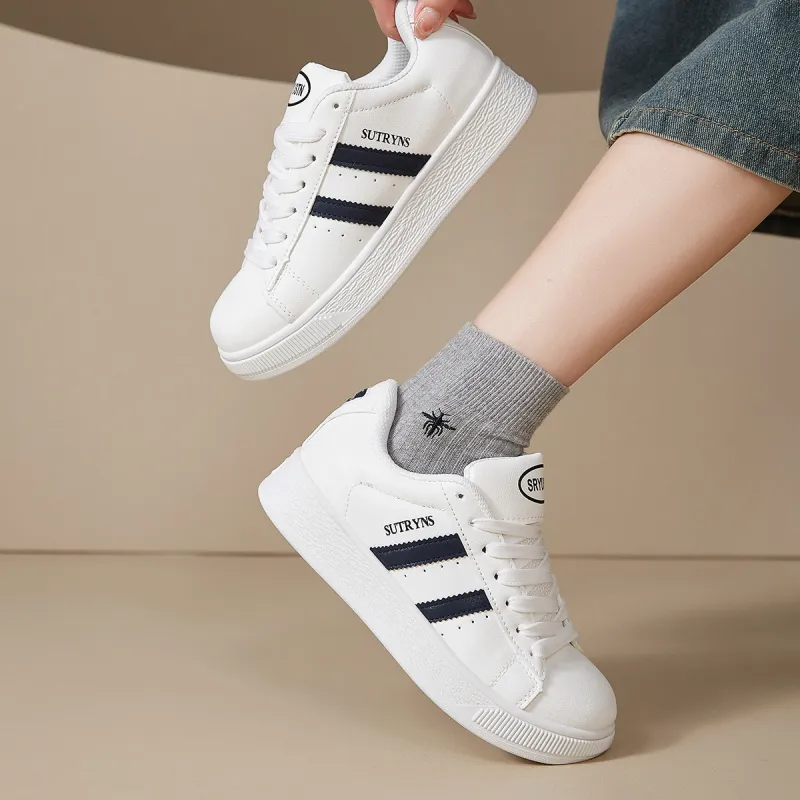 Medd White Sneakers Thermal Height Increasing Lightweight Low Top Skateboard Shoes Unisex-11