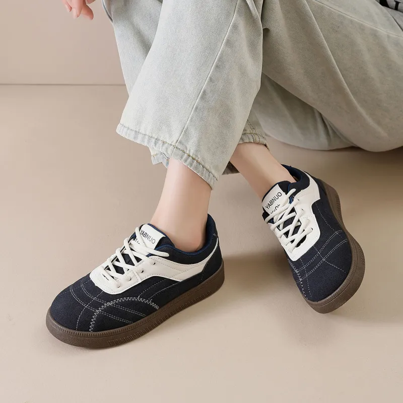 Medd German Army Trainers Anti Slip Wear Resistant Low Top Skateboard Shoes Women's-15