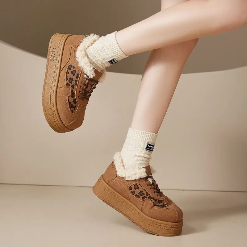Medd Insulated Shoe Height Increasing Warmth Low-Top Casual Shoes Women's-1
