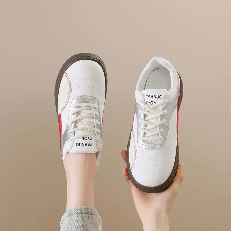 Medd German Army Trainers Anti Slip Wear Resistant Low Top Skateboard Shoes Women's-4