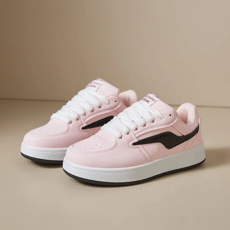 Medd Small White Shoes Anti Slip And Wear Resistant Height Increasing Low Top Skateboard Shoes Women's-23