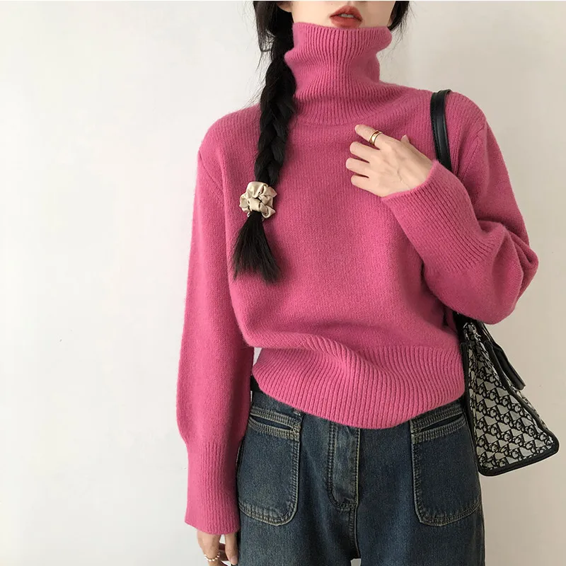 The King And The Nightingale Minimalist Style Basic Turtleneck Pullover Knitwear Women's-26