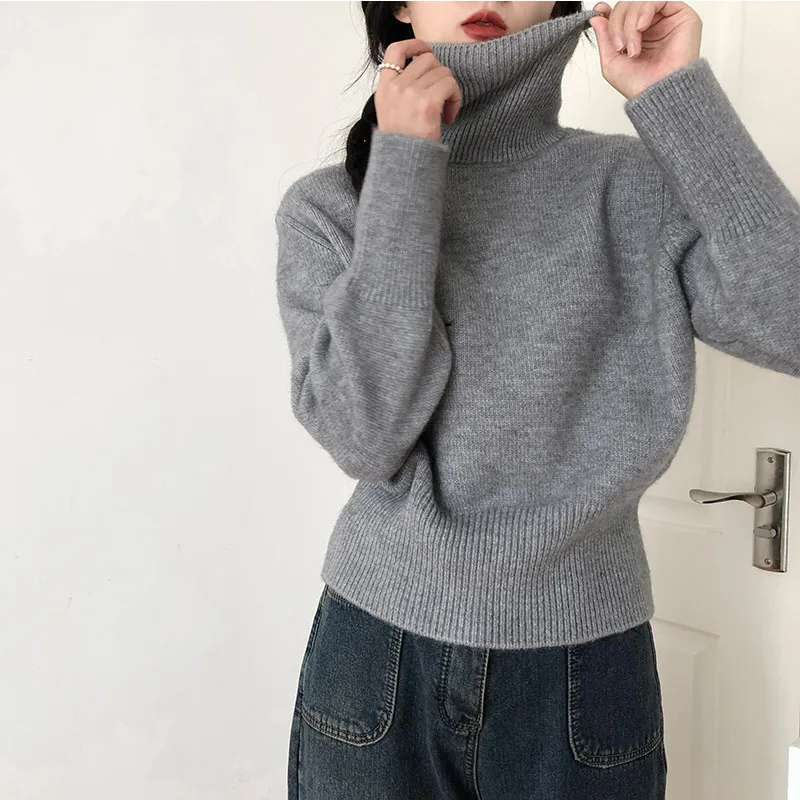The King And The Nightingale Minimalist Style Basic Turtleneck Pullover Knitwear Women's-4