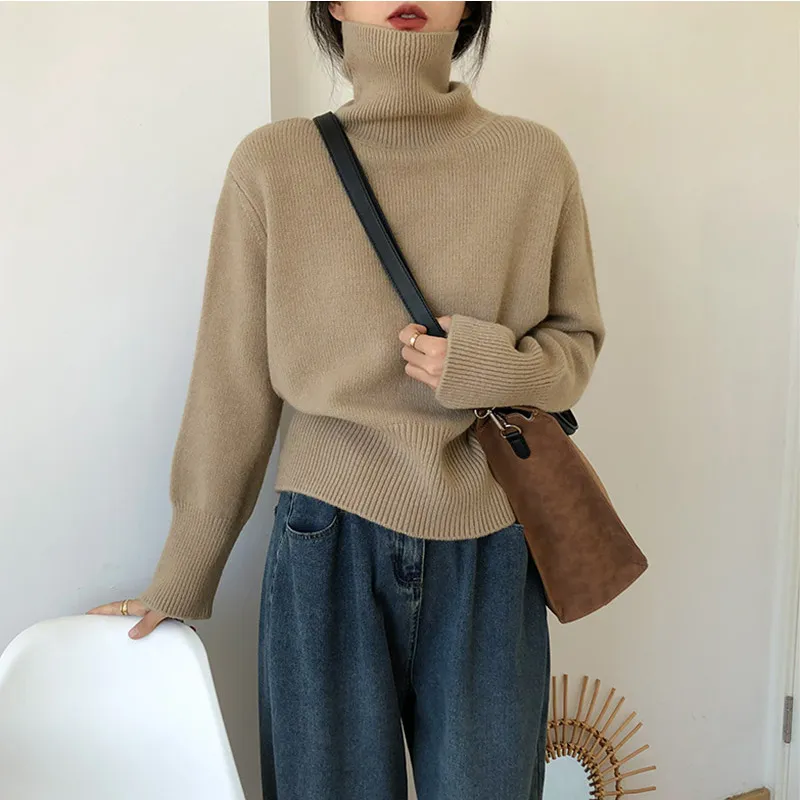 The King And The Nightingale Minimalist Style Basic Turtleneck Pullover Knitwear Women's-32