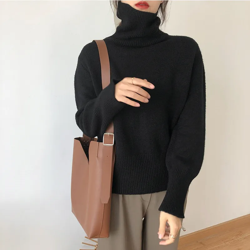 The King And The Nightingale Minimalist Style Basic Turtleneck Pullover Knitwear Women's-3