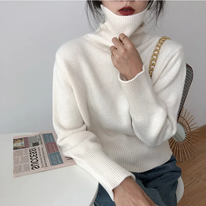 The King And The Nightingale Minimalist Style Basic Turtleneck Pullover Knitwear Women's-29
