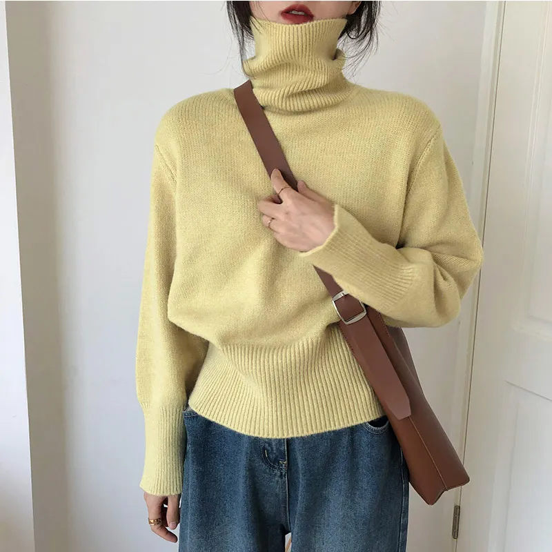 The King And The Nightingale Minimalist Style Basic Turtleneck Pullover Knitwear Women's-41