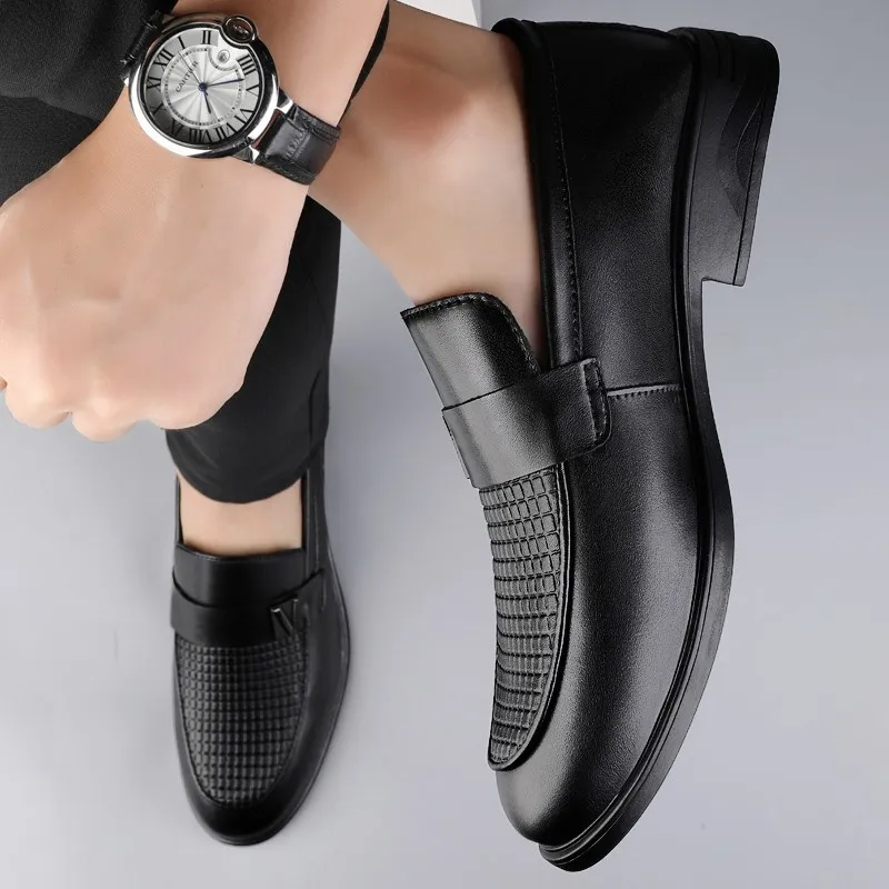 GEWEILUO Loafers Men Black-3