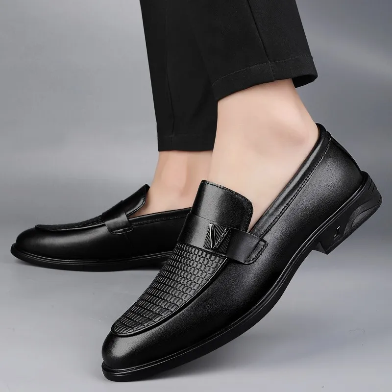 GEWEILUO Loafers Men Black-2