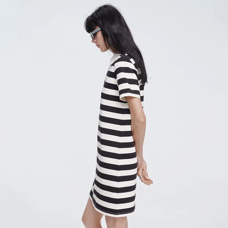 NAVIGARE Short Sleeved Dress Women's Tech White/Black-3