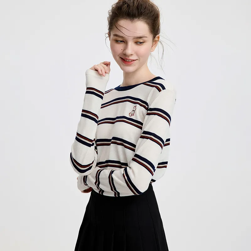 NAVIGARE Sweater Women's Coconut Milk White/Blue-4