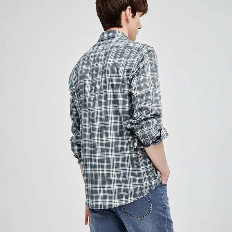 NAVIGARE Shirt Men's Dark Stone Gray/White-5
