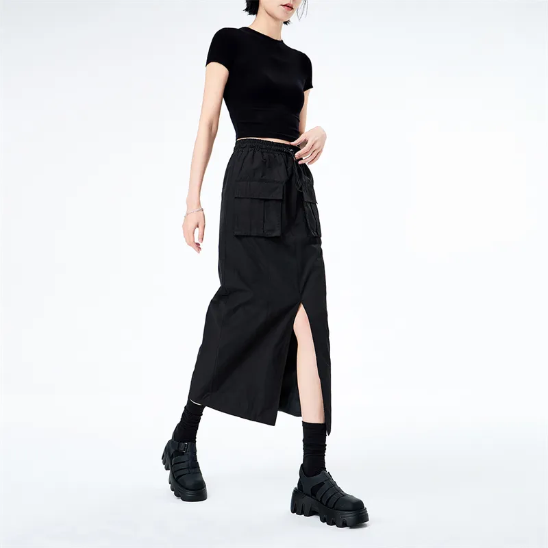 NAVIGARE Casual Long Skirt Women's Night Black-3