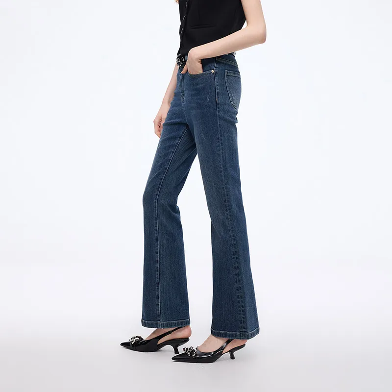 NAVIGARE Jeans Women's Dark Pearl Royal Blue-4
