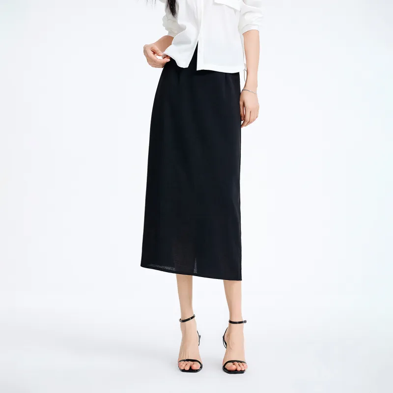 NAVIGARE Casual Long Skirt Women's Night Black-2