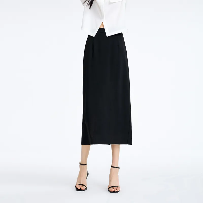 NAVIGARE Casual Long Skirt Women's Night Black-3