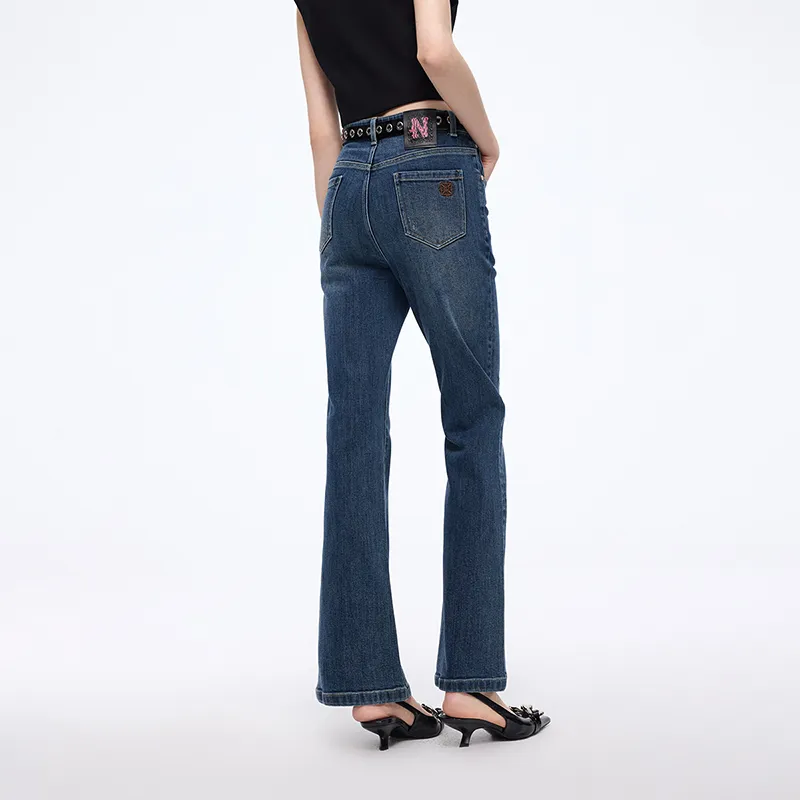 NAVIGARE Jeans Women's Dark Pearl Royal Blue-5