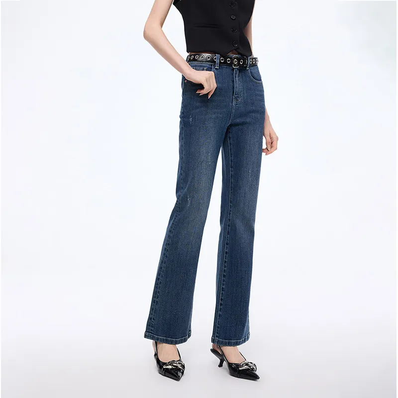 NAVIGARE Jeans Women's Dark Pearl Royal Blue-3