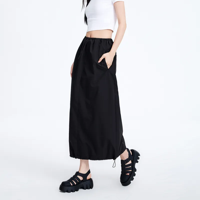 NAVIGARE Casual Long Skirt Women's Night Black-4