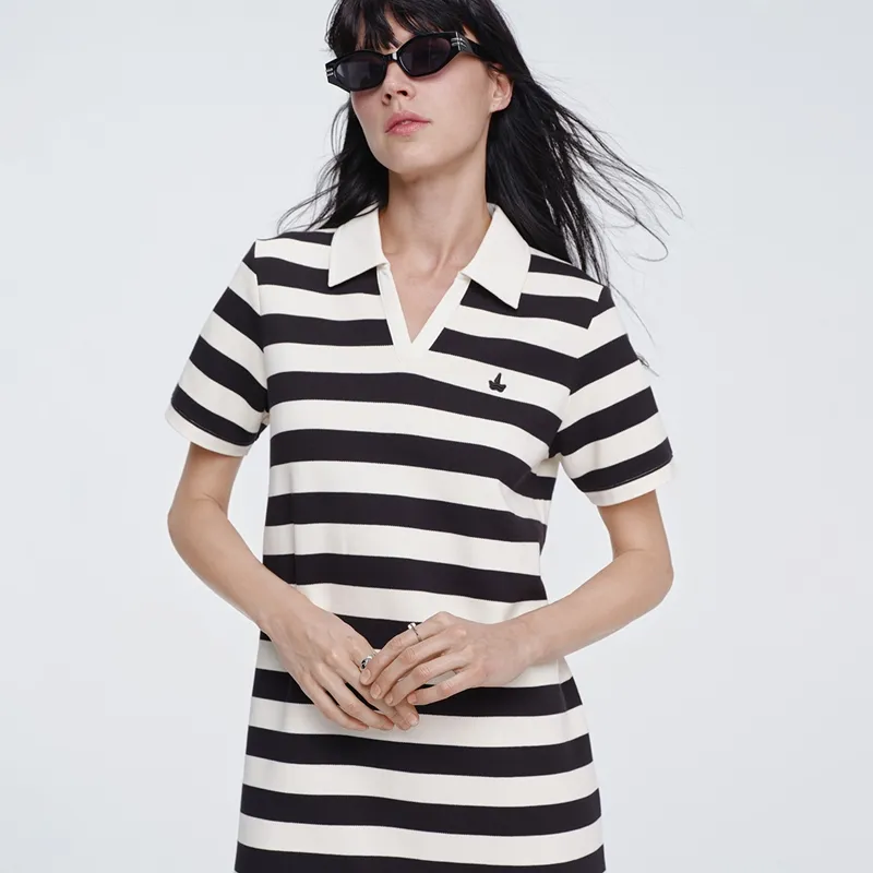 NAVIGARE Short Sleeved Dress Women's Tech White/Black-4