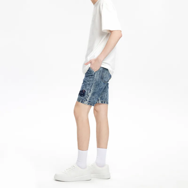 NAVIGARE Denim Shorts Unisex Sodalite Blue/White-2