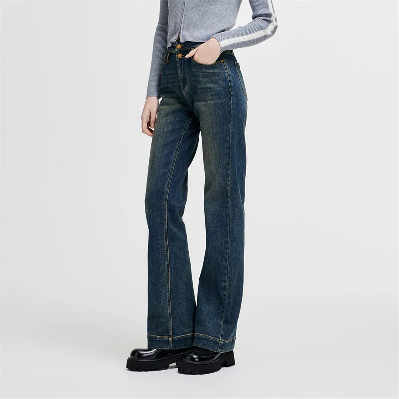 NAVIGARE Jeans Women's Dark Pearl Royal Blue-2