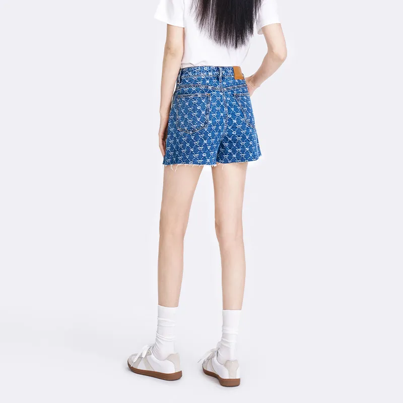 NAVIGARE Denim Shorts Women's Dark Pearl Royal Blue-6