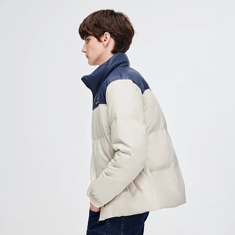 NAVIGARE Puffer Jacket Men's Coconut Milk White/Orchid-4