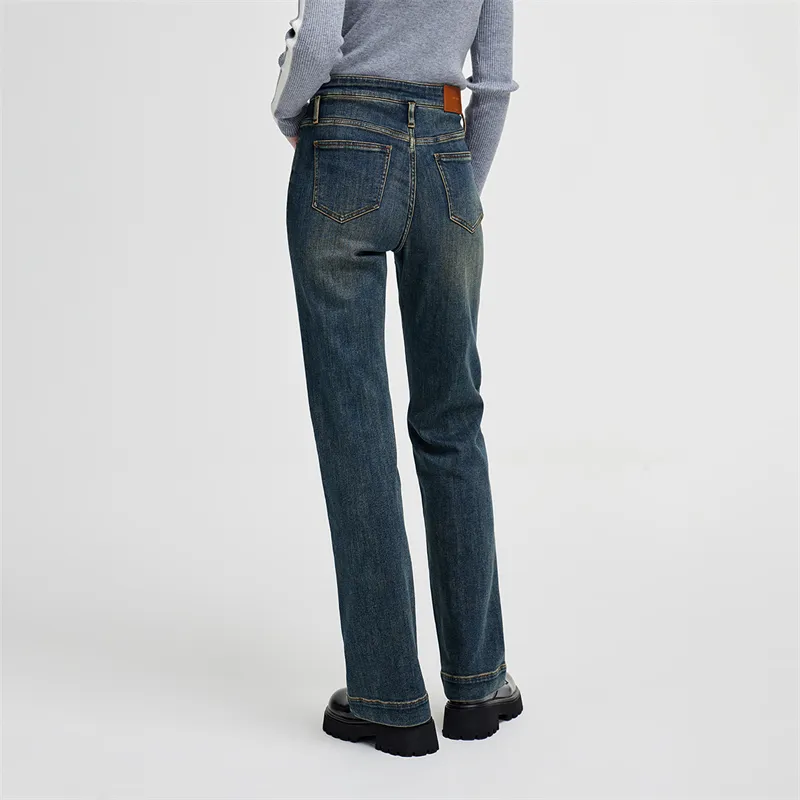 NAVIGARE Jeans Women's Dark Pearl Royal Blue-4