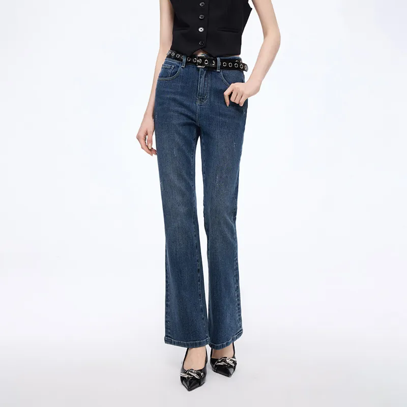 NAVIGARE Jeans Women's Dark Pearl Royal Blue-2