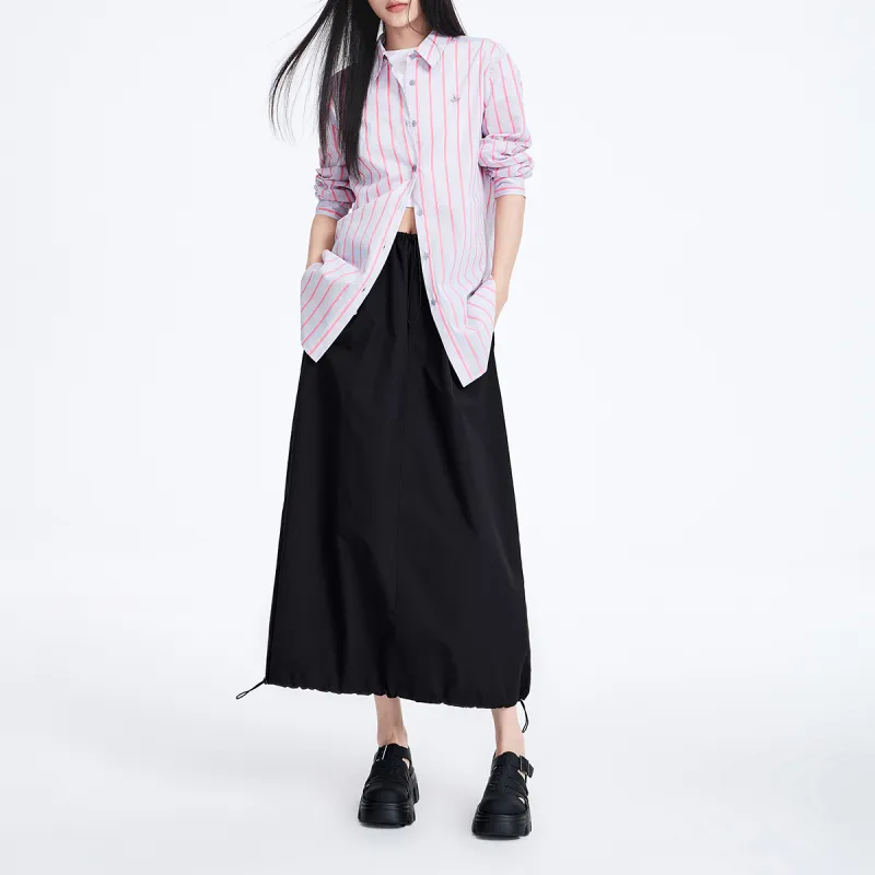 NAVIGARE Casual Long Skirt Women's Night Black-3
