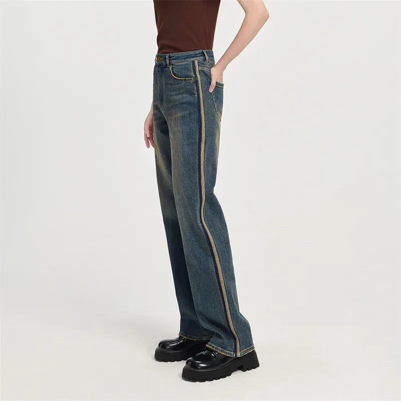 NAVIGARE Jeans Women's Dark Pearl Royal Blue-5